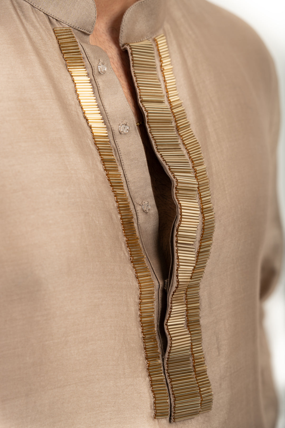 brown & gold kurta