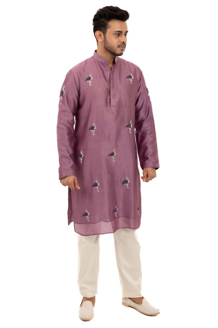 purple flamingo kurta