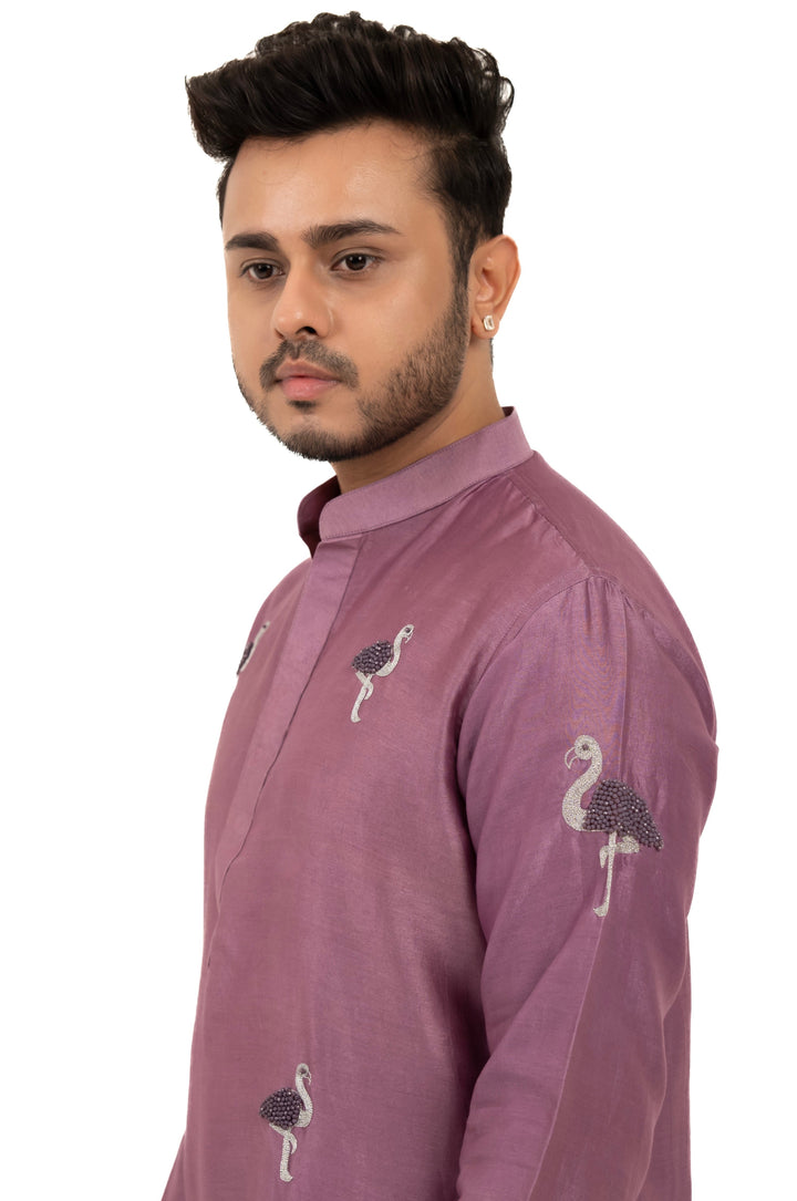 purple flamingo kurta