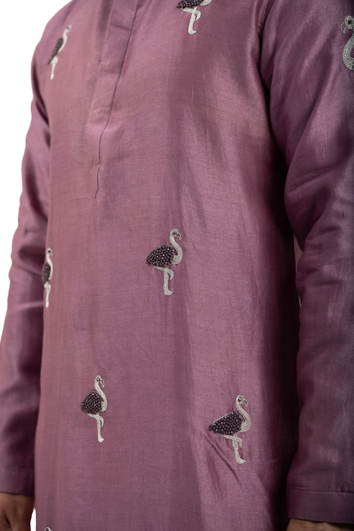 purple flamingo kurta