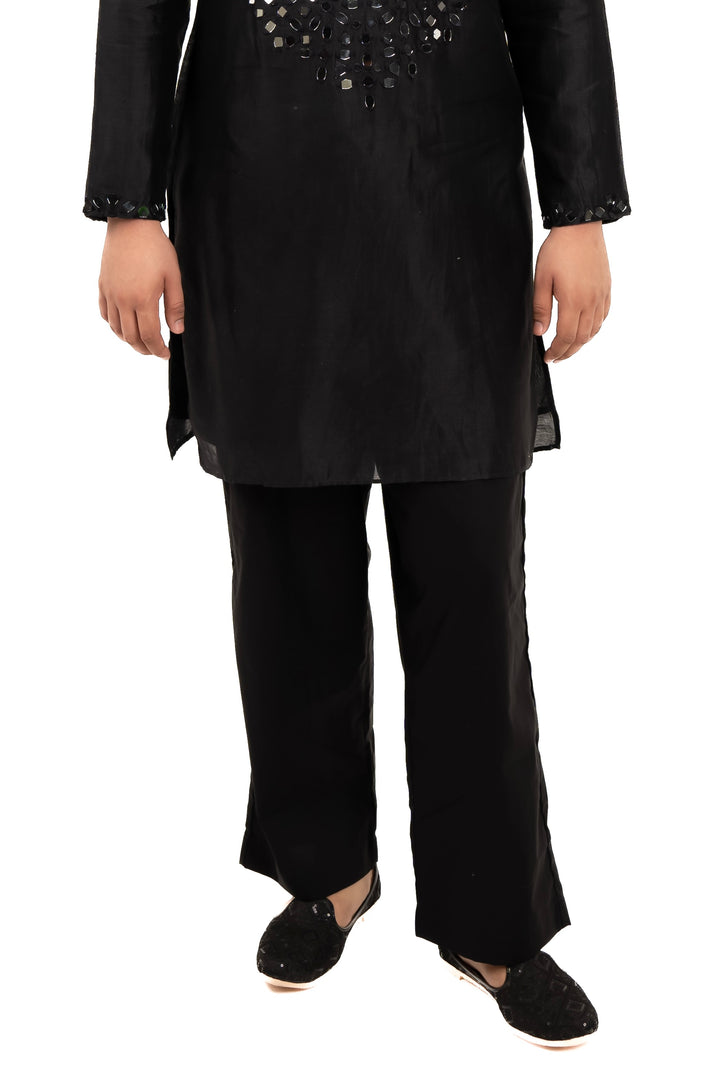 Black wide leg pajama pants