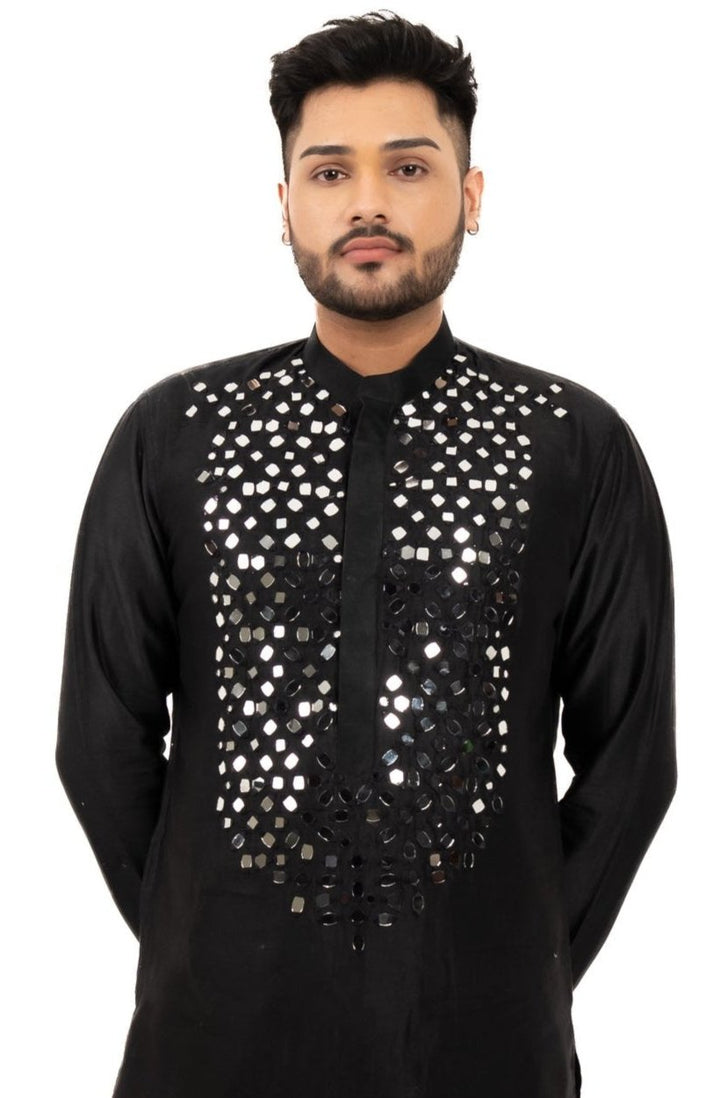 black mirror work kurta