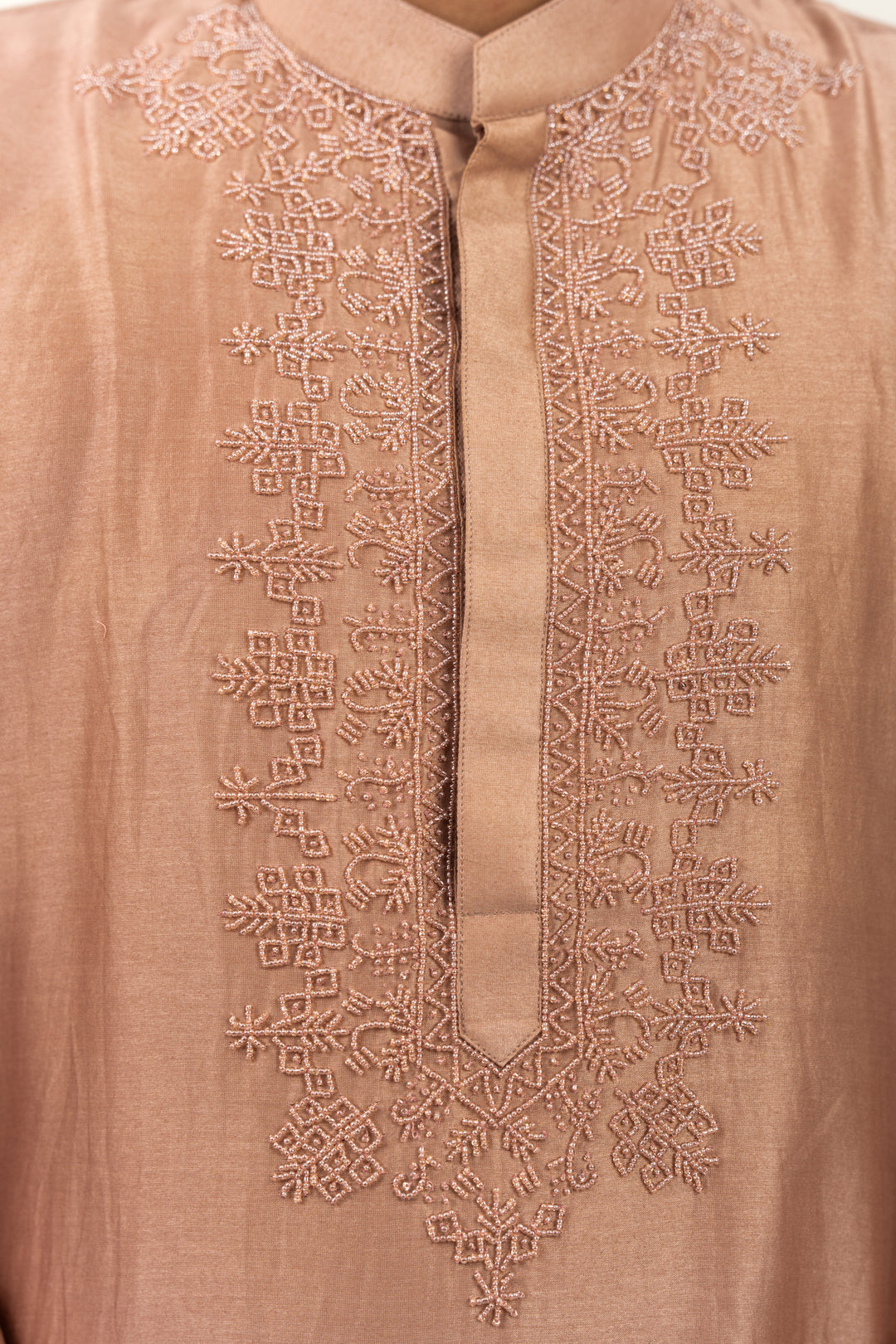 dusty rose beadwork kurta