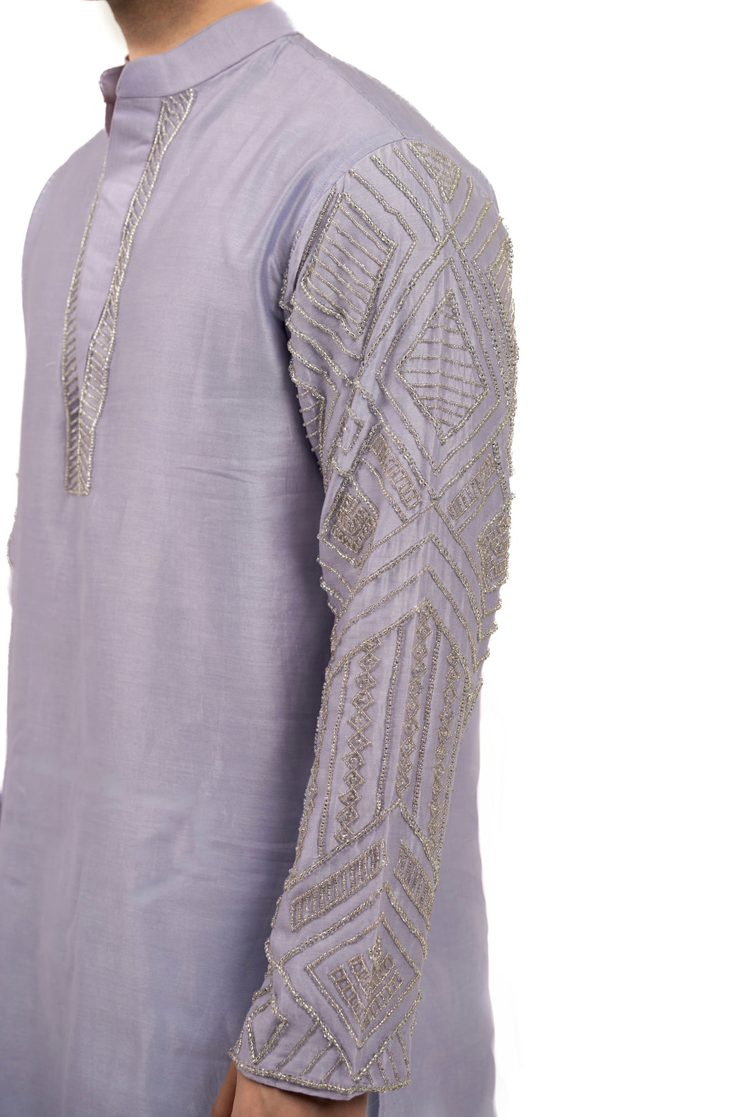 lavender sleeve work kurta