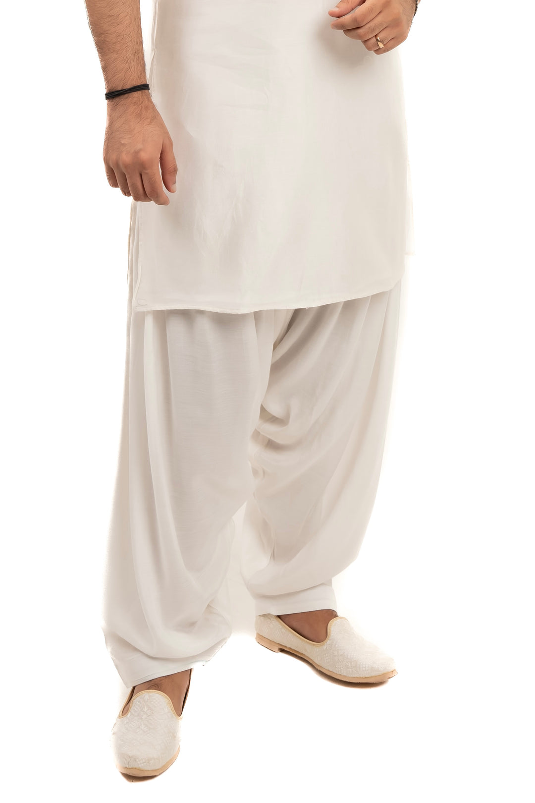 white pathani salwar