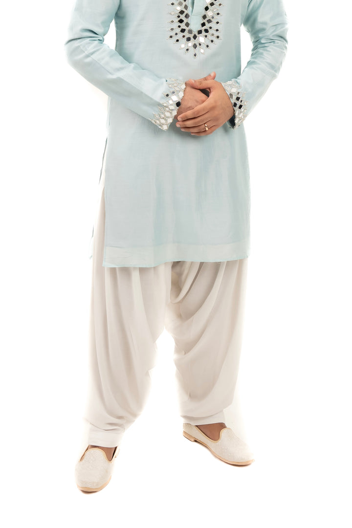 white pathani salwar