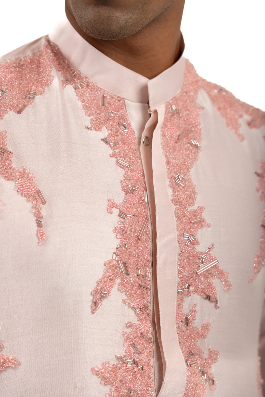 baby pink abstract kurta