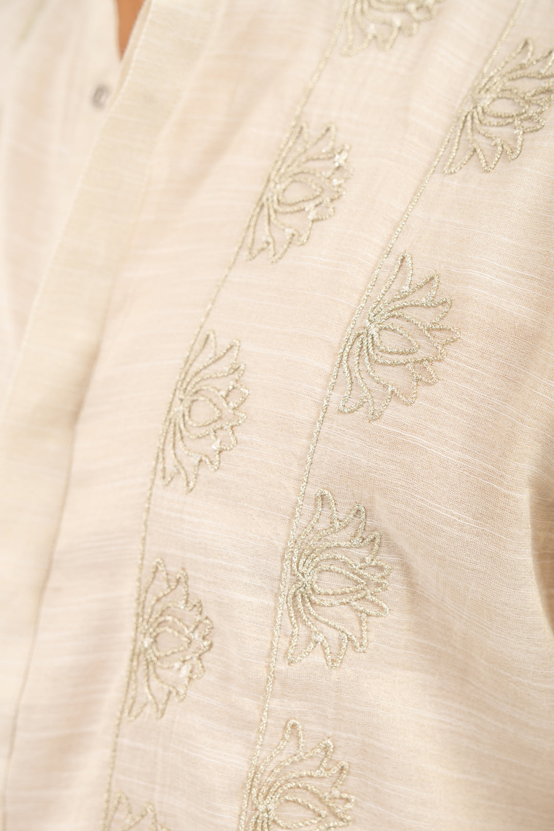 ivory & gold lotus kurta