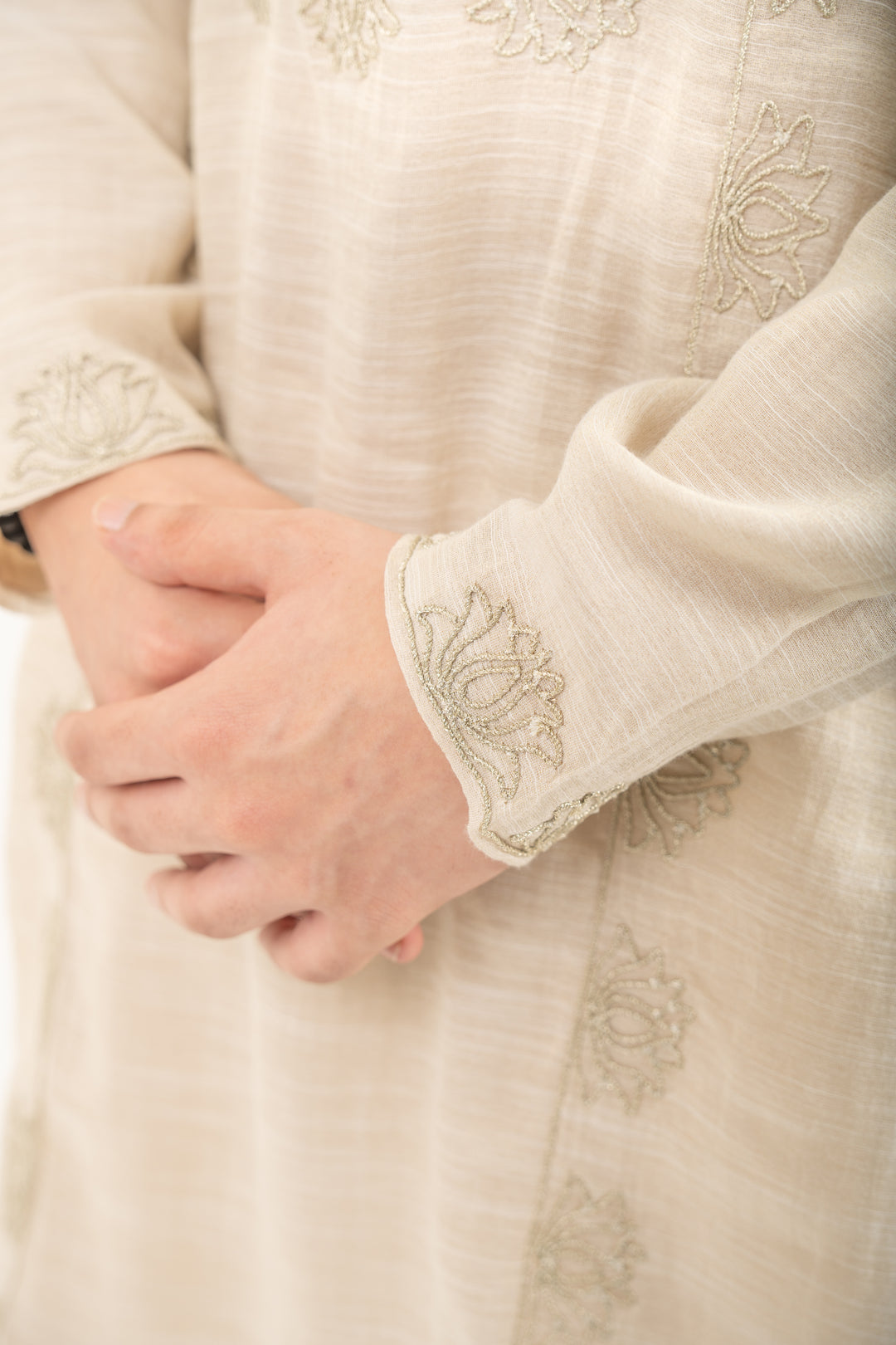 ivory & gold lotus kurta